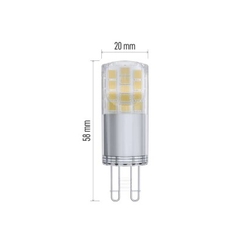 LED žárovka Classic JC / G9 / 4,2 W (40 W) / 470 lm / teplá bílá