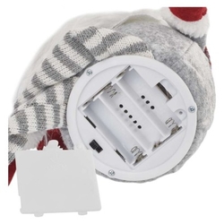 LED vánoční skřítek sedící, 27 cm, 3x AA, vnitřní, teplá bílá