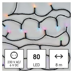 GoSmart LED vánoční řetěz, 8 m, venkovní i vnitřní, RGB, programy, časovač, wifi