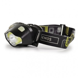 COB LED + LED čelovka P3536, 220 lm, 100 m, 3× AAA