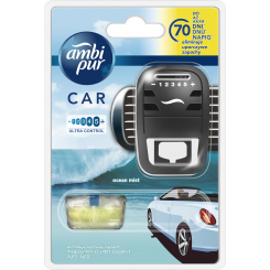 Ambi Pur Car Ocean Mist osvěžovač vzduchu do auta komplet s náplní 7 ml