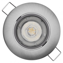 LED bodové svítidlo Exclusive stříbrné, kruh 8W neutrální b.