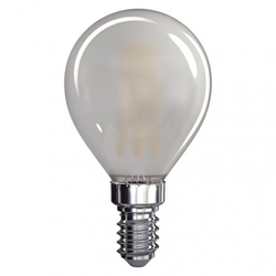 LED žárovka Filament Mini Globe matná 4W E14 teplá bílá