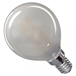 LED žárovka Filament Mini Globe matná 4W E14 teplá bílá