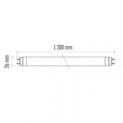 LED zářivka PROFI LINEAR T8 18W 120cm neutrální bílá, 10 ks