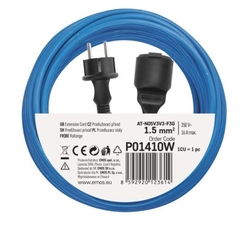 Počasí odolný prodlužovací kabel 10 m / 1 zásuvka / černý / silikon / 230 V / 1,5 mm2