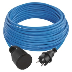 Počasí odolný prodlužovací kabel 20 m / 1 zásuvka / černý / silikon / 230 V / 1,5 mm2