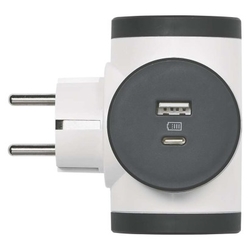 LEGRAND Revolution Rozbočovací zásuvka 2×, 1× USB-A + 1×USB-C