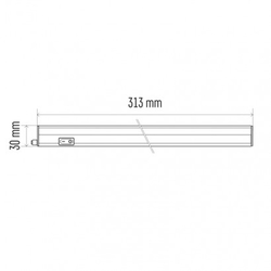 LED osvětlení T5 lišta 300mm, 4W neutrální bílá