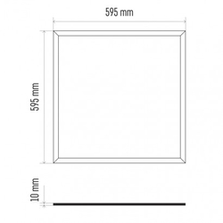 LED panel 60×60, čtvercový vestavný bílý, 30W neutr.b., 5 ks