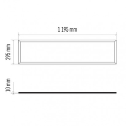 LED panel 30×120, obdélníkový vestavný, 48W neutr. b., IP65