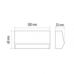 LED orientační přisazené svítidlo, 1,5W neutrální bílá, IP65