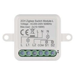 GoSmart modul spínací IP-2104SZ, ZigBee, 2-kanálový (nevyžaduje N vodič)