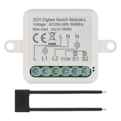 GoSmart modul spínací IP-2104SZ, ZigBee, 2-kanálový (nevyžaduje N vodič)