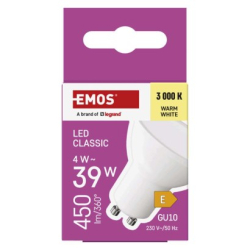 LED žárovka Classic MR16 / GU10 / 4 W (39 W) / 450 lm / teplá bílá