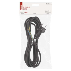 Flexo šňůra guma/neopren 3× 1mm2, 5m, černá