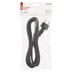 Flexo šňůra guma/neopren 3×1,5mm2, 3m, černá