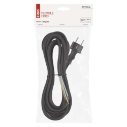 Flexo šňůra guma/neopren 3×1,5mm2, 5m, černá