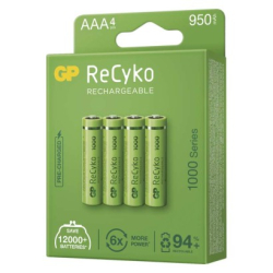 Nabíjecí baterie GP ReCyko 1000 AAA (HR03), 4 ks