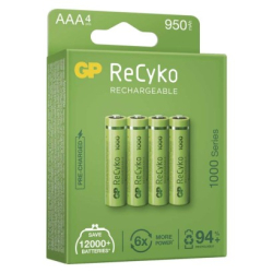 Nabíjecí baterie GP ReCyko 1000 AAA (HR03), 4 ks
