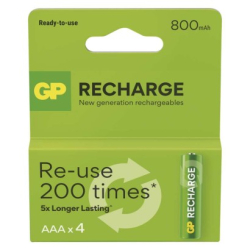 Nabíjecí baterie GP Recharge 800 AAA (HR03) 4ks, 4 ks