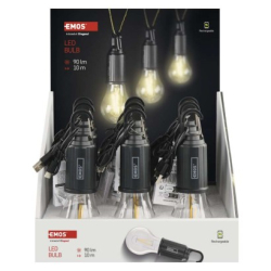 LED žárovka s USB napájením, 9 ks, display box, 9 ks