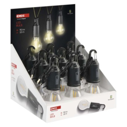LED žárovka s USB napájením, 9 ks, display box, 9 ks