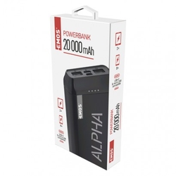 Powerbanka EMOS Alpha 20, 20000 mAh, černá + kabel USB-C