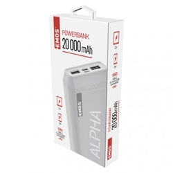 Powerbanka EMOS Alpha 20, 20000 mAh, bílá + kabel USB-C