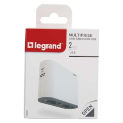 Legrand rozbočovací zásuvka 2× , bílá