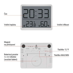 Digitální teploměr s vlhkoměrem E6210