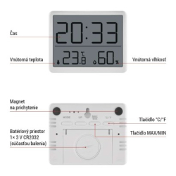Digitální teploměr s vlhkoměrem E6210