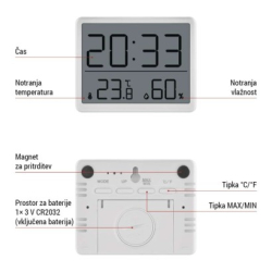 Digitální teploměr s vlhkoměrem E6210