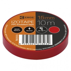 Izolační páska PVC 15mm / 10m červená