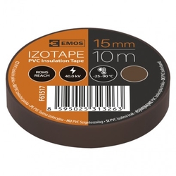 Izolační páska PVC 15mm / 10m hnědá