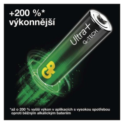 Alkalická baterie GP Ultra Plus AA (LR6), 10 ks