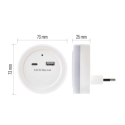 LED noční světlo P3323 s fotosenzorem do zásuvky