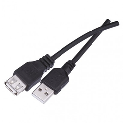 Nabíjecí a datový kabel propojovací USB-A 2.0 / USB-A 2.0, 2 m, černý