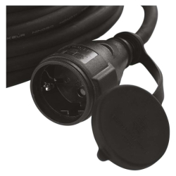 Venkovní prodlužovací kabel 10 m / 1 zásuvka / černý / guma-neopren / 250 V / 2,5 mm2