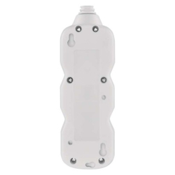 Prodlužovací kabel 2 m / 2 zásuvky / s vypínačem / bílý / PVC / 1 mm2