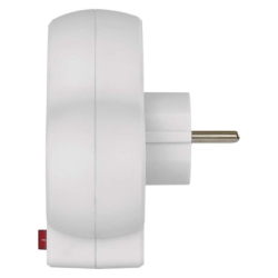 Rozbočovací zásuvka 2×, vyp., 1×USB-A+1×USB-C, bílá
