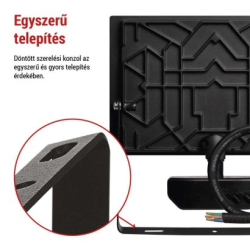 LED reflektor TAMBO se senzorem pohybu, 50 W, 5000 lm, černý
