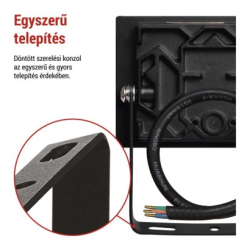 LED reflektor TAMBO, 10 W, 1000l m, IP65, černý