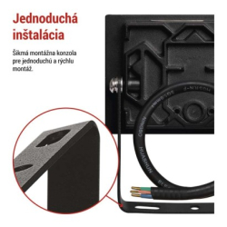 LED reflektor TAMBO, 10 W, 1000l m, IP65, černý