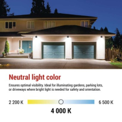 LED reflektor TAMBO, 10 W, 1000l m, IP65, černý