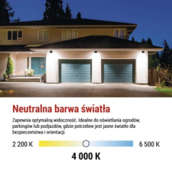 LED reflektor TAMBO, 10 W, 1000l m, IP65, černý