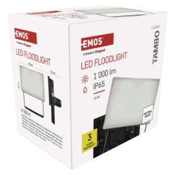 LED reflektor TAMBO, 10 W, 1000l m, IP65, černý