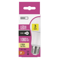 LED žárovka Classic A60 / E27 / 10,7 W (75 W) / 1 060 lm / teplá bílá