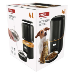 Dávkovač krmiva Pet Care, 4 l, černý