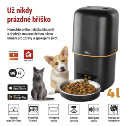 GoSmart dávkovač krmiva, 4 l, černý, Wi-Fi